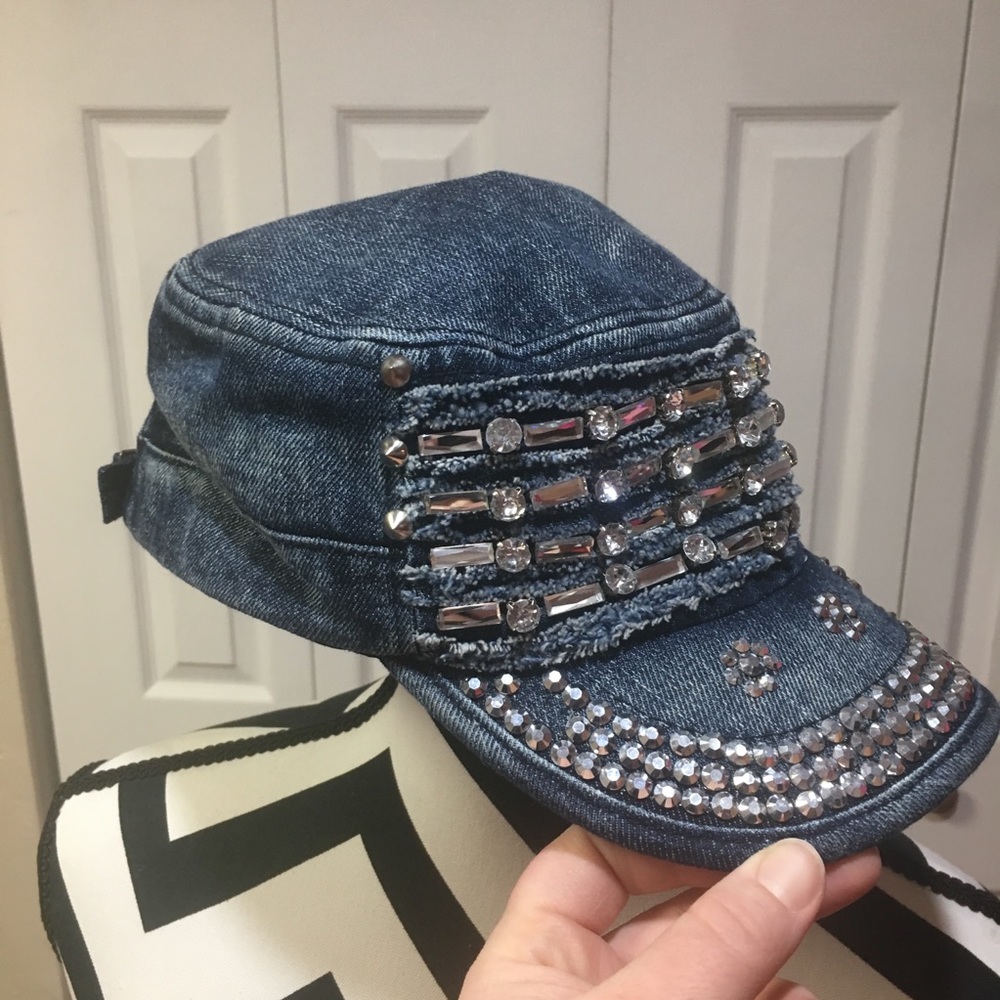 💎💎💎bling hat with rhinestones and bling💎💎💎 - Picture 2 of 6